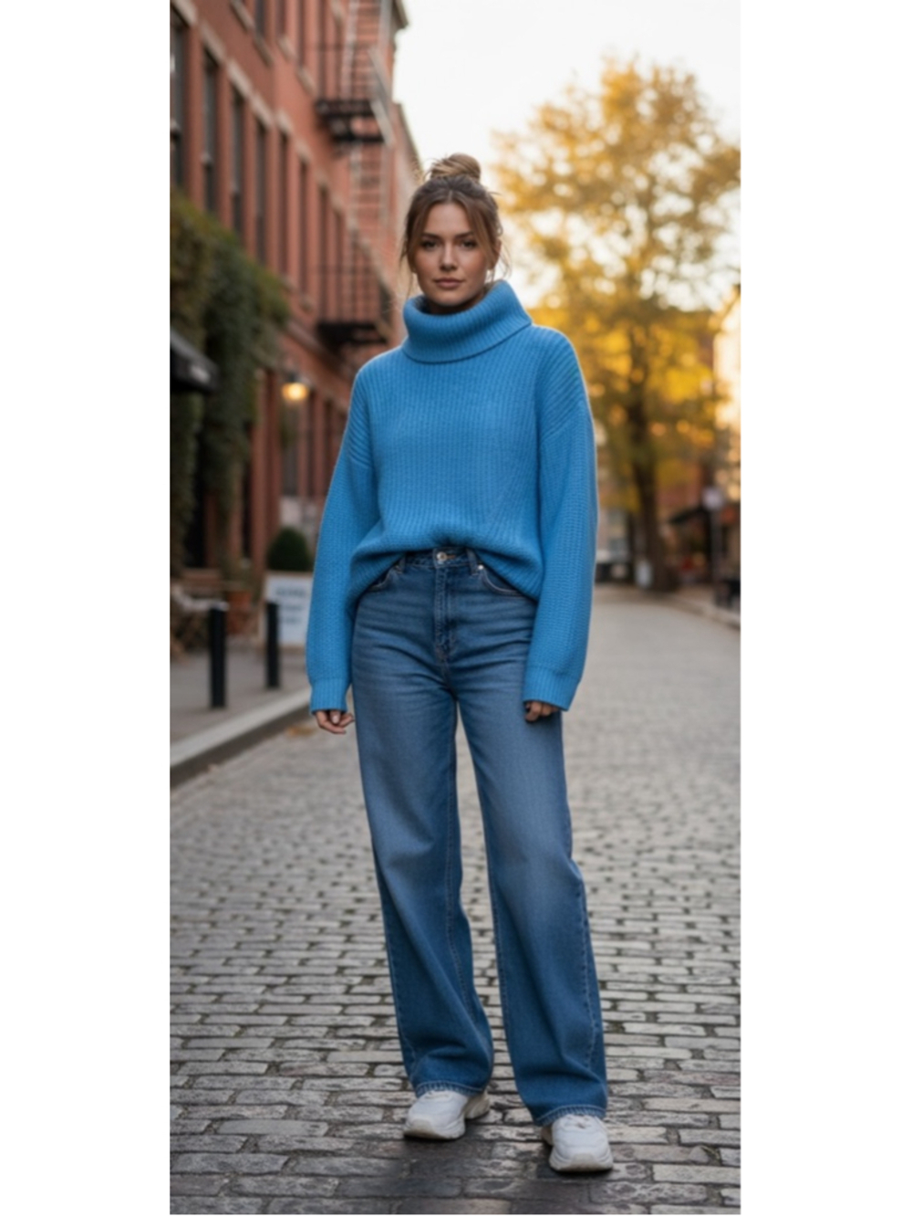 Designers Remix Blue Merino Wool Blend Sweater XS